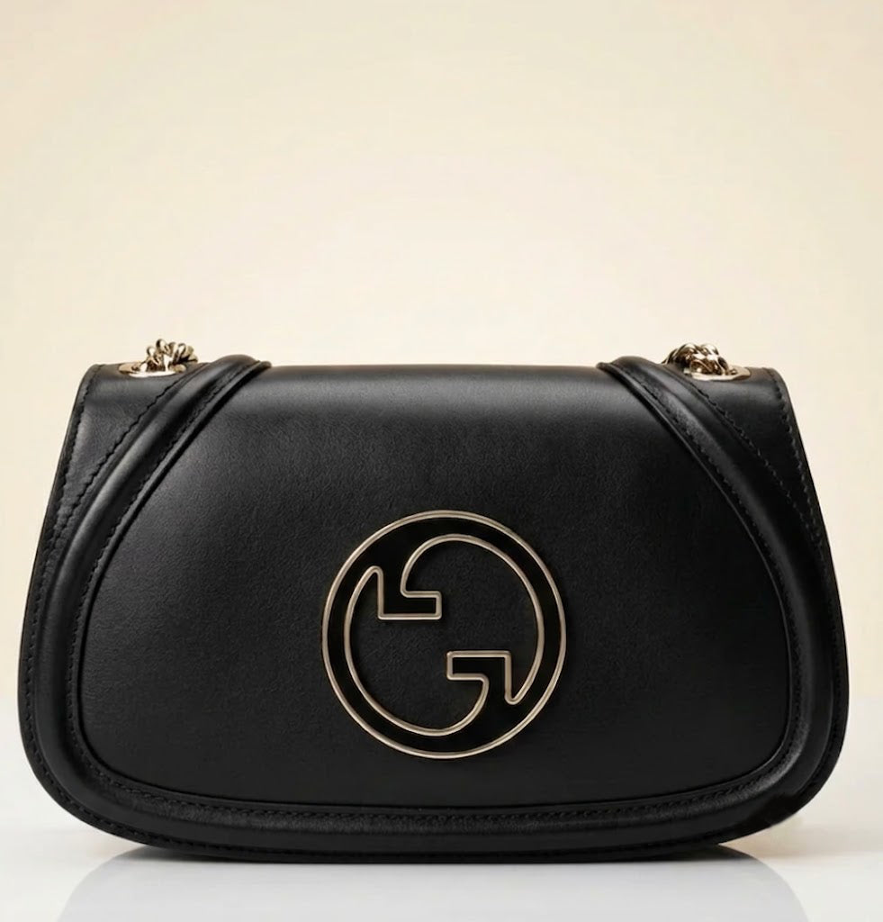 Sac Blondie Cuir Lisse – L'Élégance Noire Intemporelle
