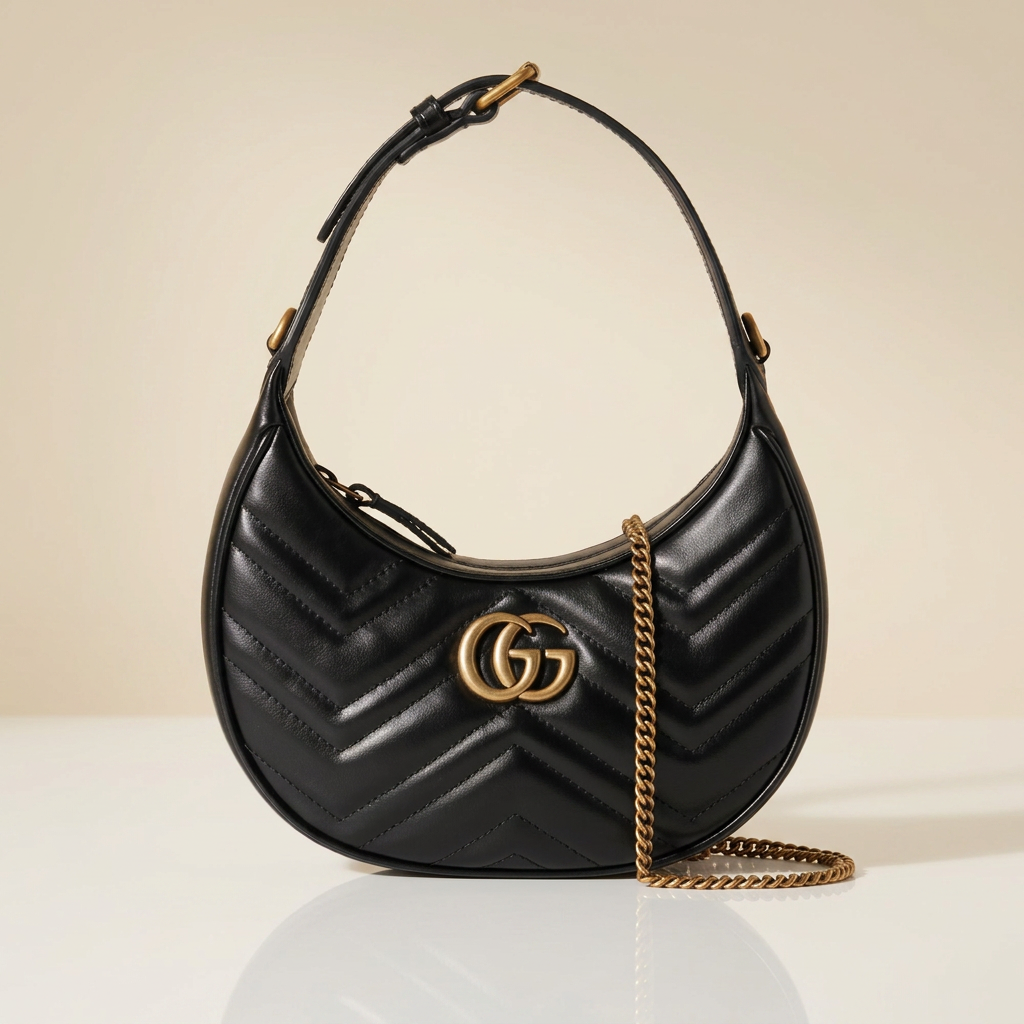 Sac Demi-Lune Matelassé - Le Prestige Doré