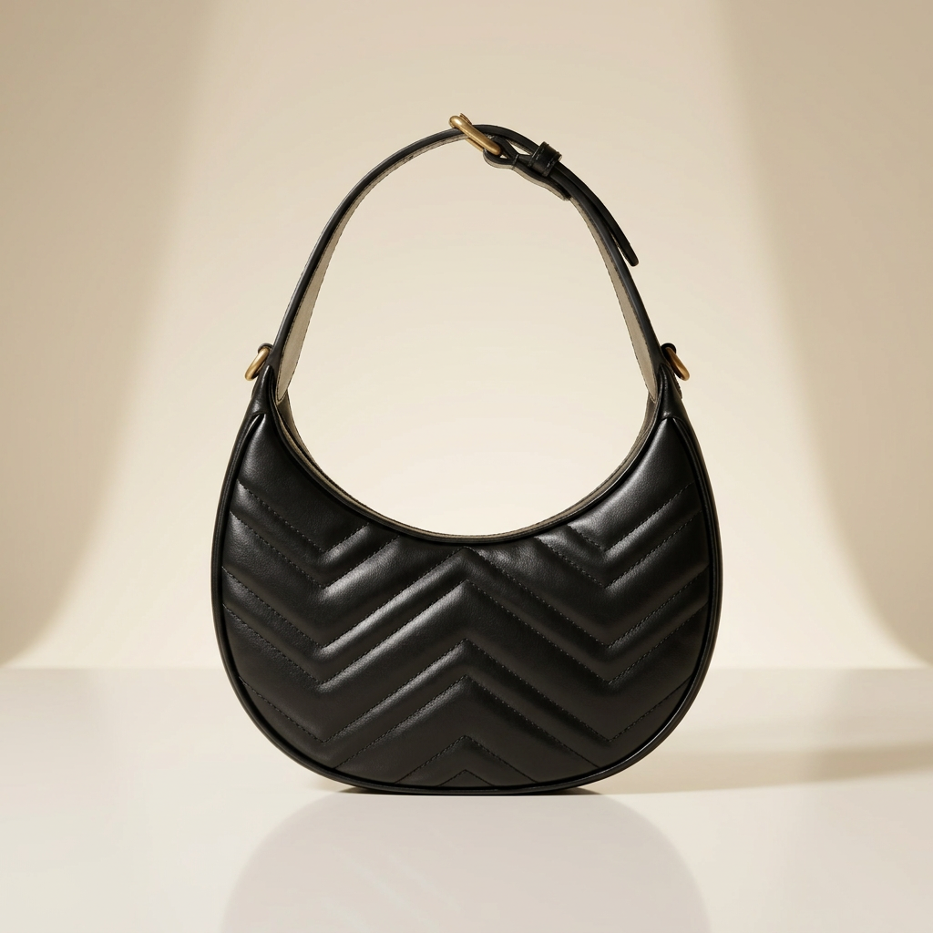 Sac Demi-Lune Matelassé - Le Prestige Doré