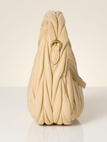 Sac Hobo Froncé – Le Soft Matelassé Beige 3