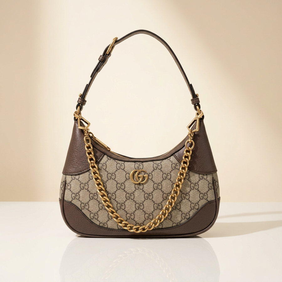 Sac Hobo Aphrodite GG – L'Héritage Marron & Doré