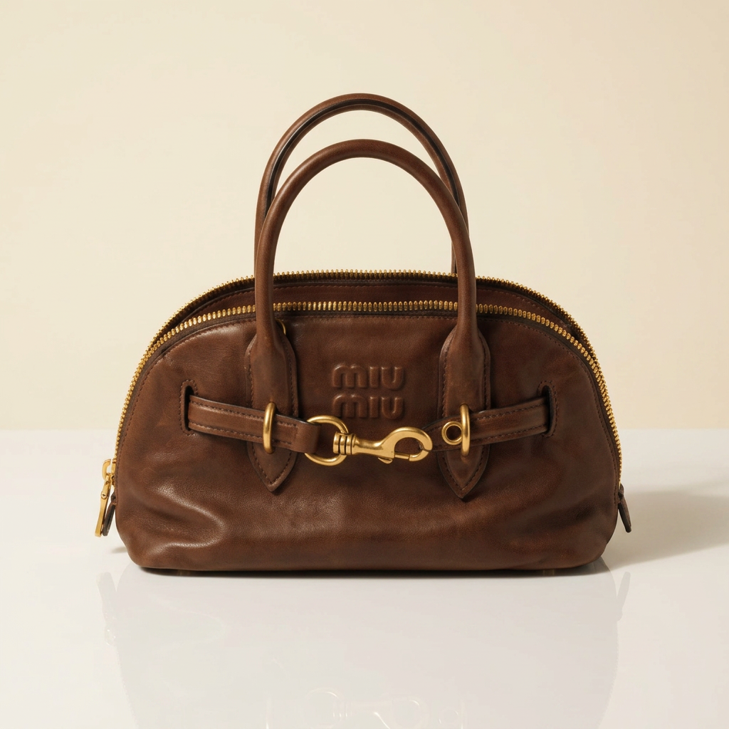Sac Boston Vintage - L'Élégance Chocolat