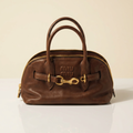 Sac Boston Vintage - L'Élégance Chocolat