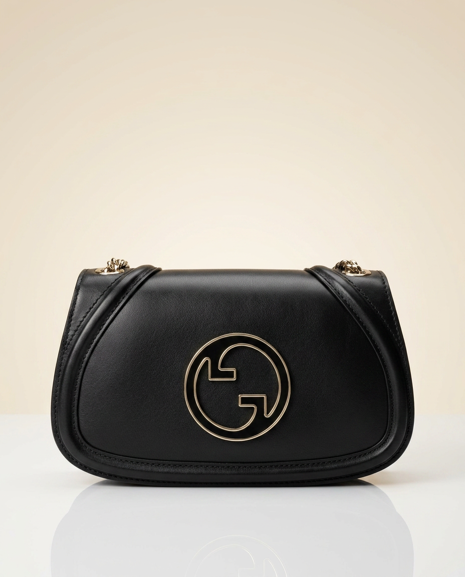 Sac Blondie Cuir Lisse – L'Élégance Noire Intemporelle