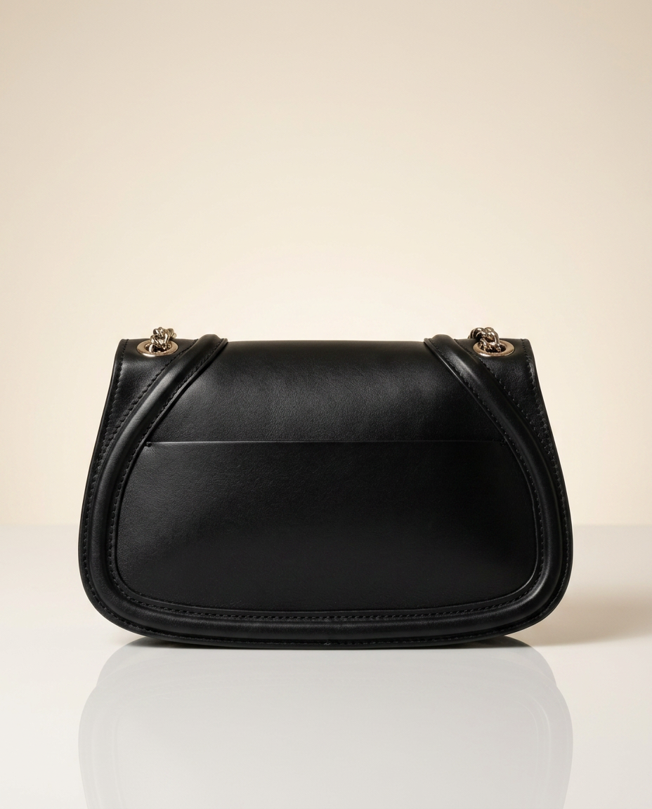 Sac Blondie Cuir Lisse – L'Élégance Noire Intemporelle