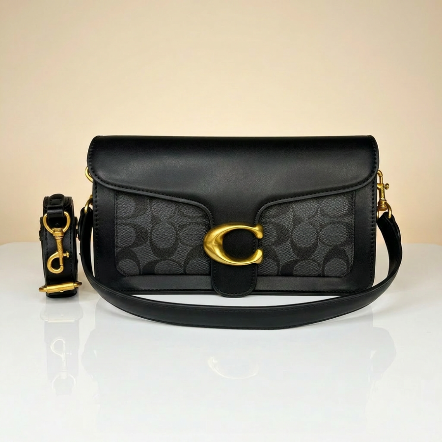 Sac Bandoulière Tabby Monogramme – L'Élégance Bi-Matière