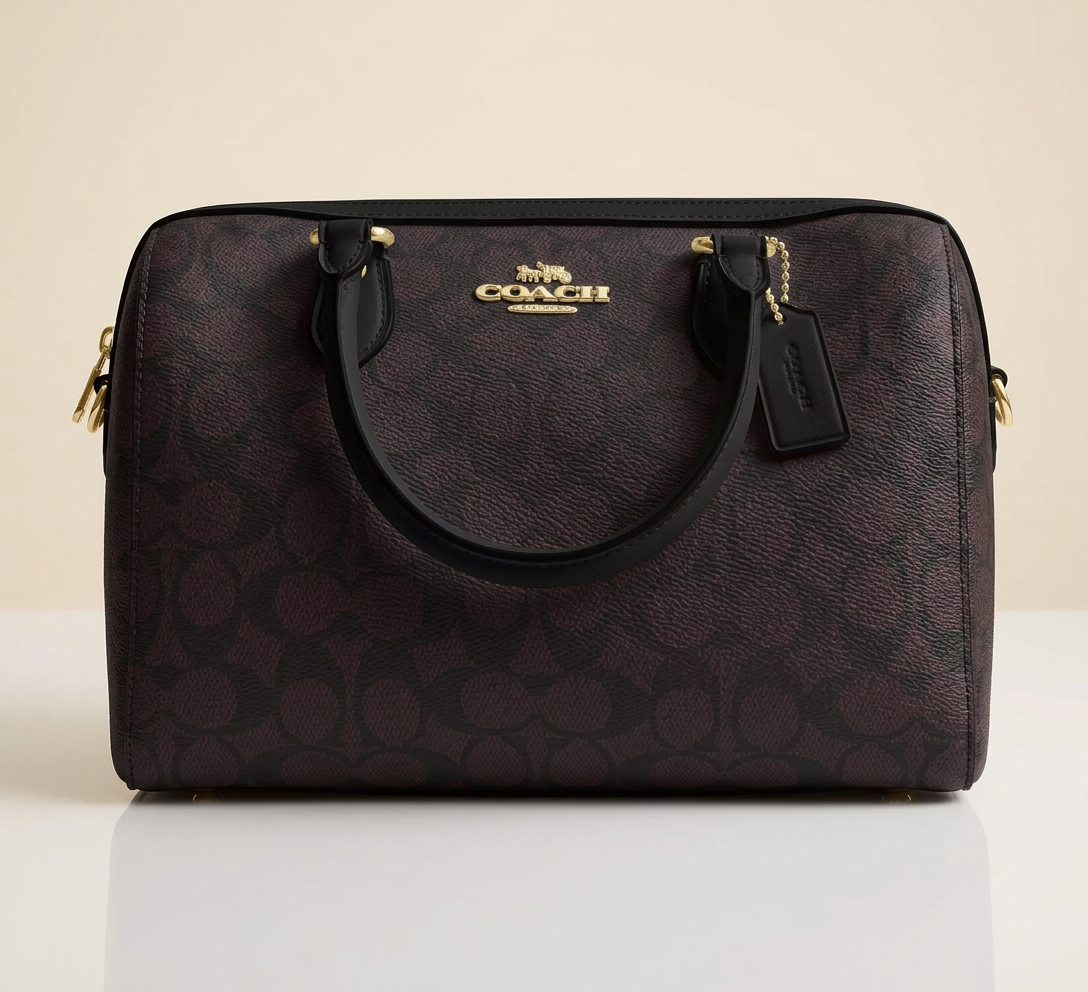 Sac Satchel Rowan en toile signature