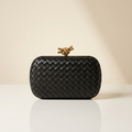 Pochette Minaudière Knot – L'Intrecciato Noir Impérial