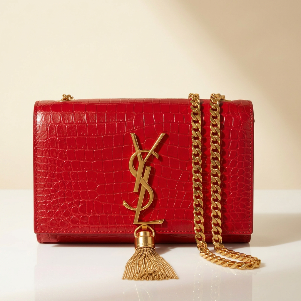 Sac Kate Pompon – L'Audace Rouge Croco